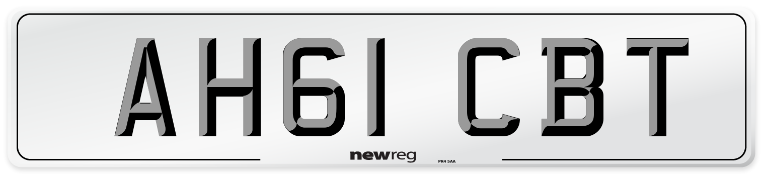 AH61 CBT Number Plate from New Reg